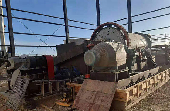 Ball mill in a gold tailings dry discharge project.jpg